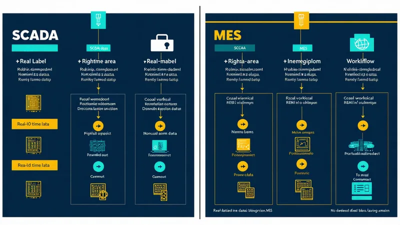 MES vs SCADA technology comparison diagram