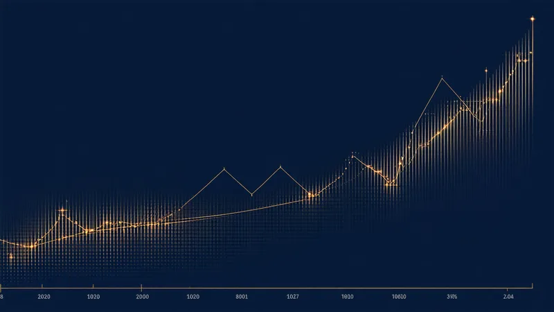 Japanese manufacturing industry trend visualization with upward data curve